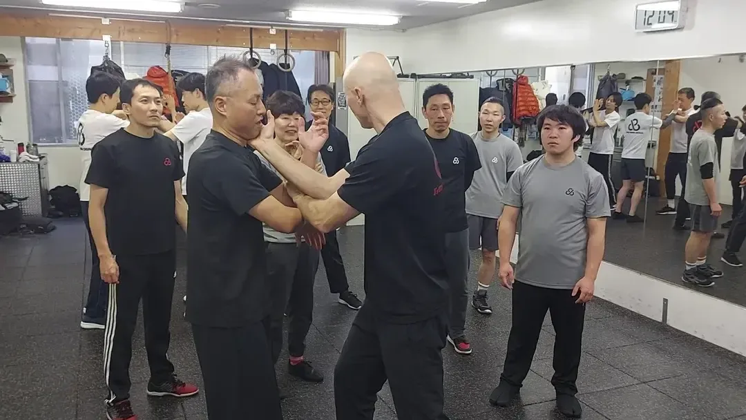 inside paksao and open palm strike demonstration at J's GYM FWC wing chun dojo